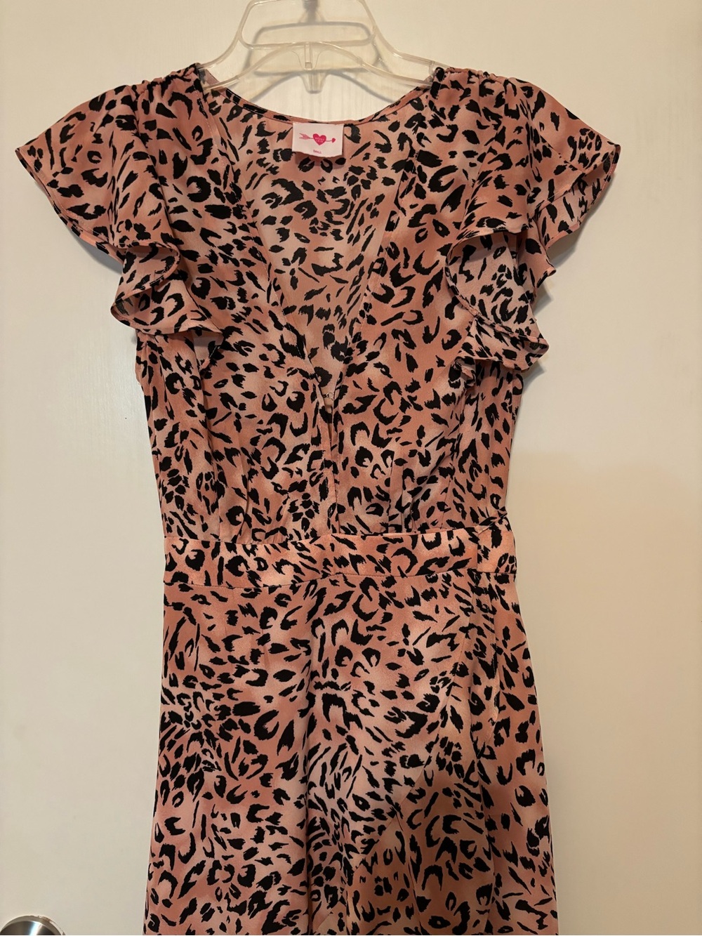Buddy Love Orange Leopard-Print High-Low Ruffle Dress - Picture 2 of 4